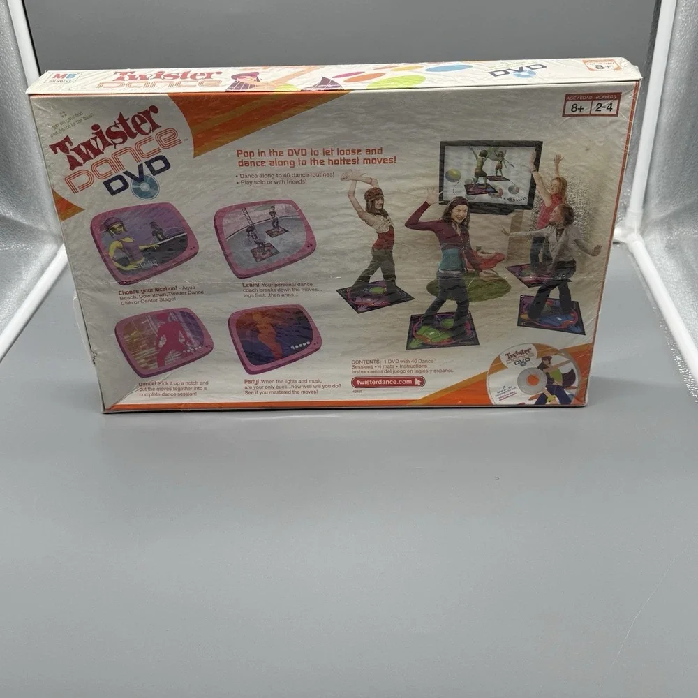 Vintage Y2K Twister Dance DVD‎ Game w/ 4 Floor Mats Disc Milton Bradley Sealed